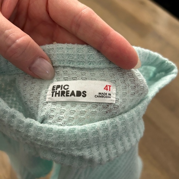 Girls waffle crop long sleeve - Picture 2 of 5